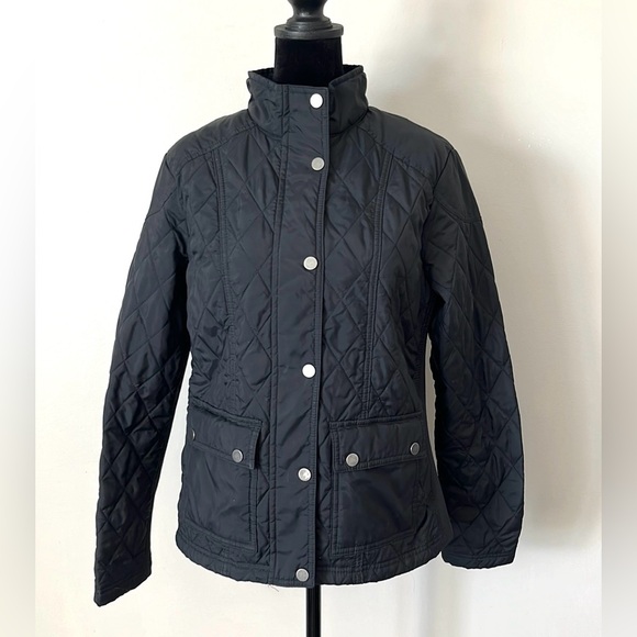 A New Day Jackets & Blazers - A New Day Black Quilted Jacket Pockets
Snaps Zipper Front Women Size Medium